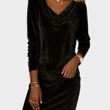 Frosina - Lockeres Samtkleid