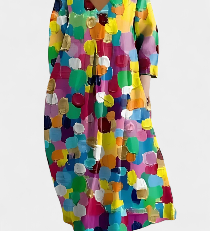 Ana - Fliessendes Kleid mit Muster