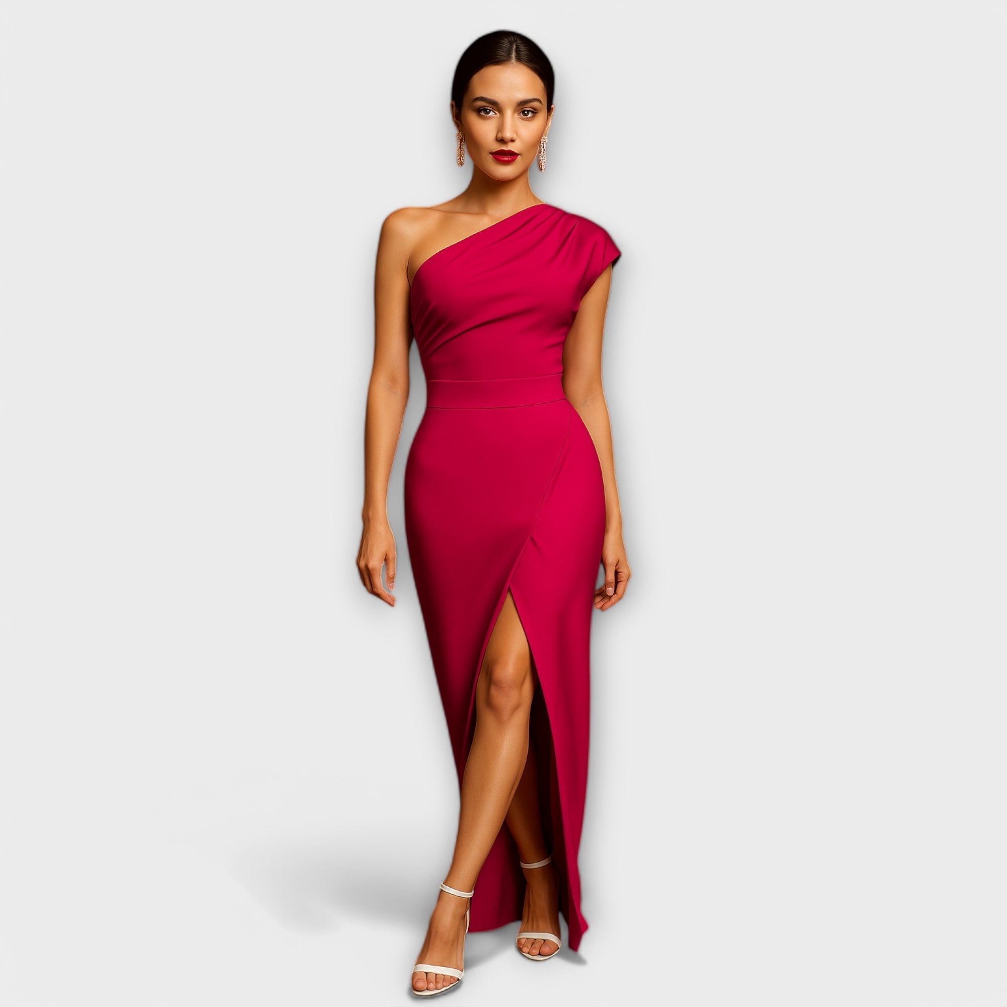 Elegantes asymmetrisches Abendkleid