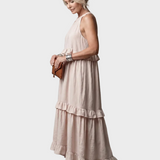 Katia - Maxikleid mit Halter und Rüschen