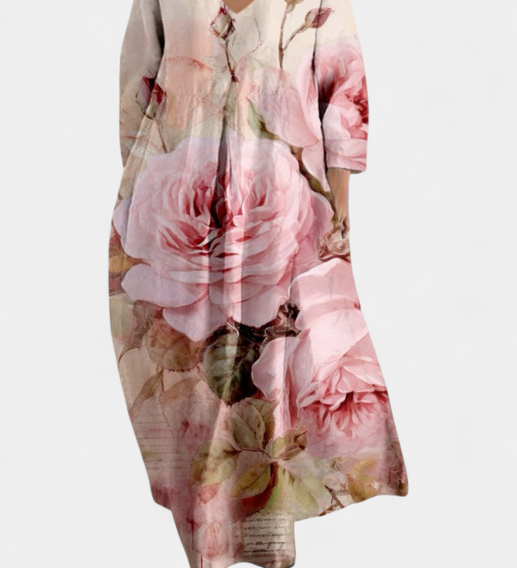 Ana - Fliessendes Kleid mit Muster