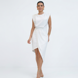 Maja - Asymmetrisches Kleid mit Strukturierten Schultern