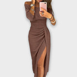 Lena - Elegantes Kleid mit schulterfreien Ärmeln