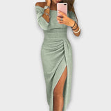 Lena - Elegantes Kleid mit schulterfreien Ärmeln