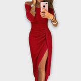 Lena - Elegantes Kleid mit schulterfreien Ärmeln