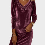 Frosina - Lockeres Samtkleid