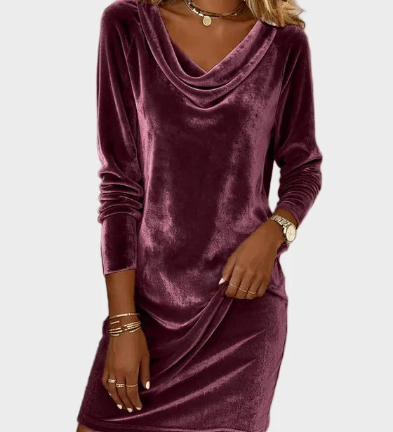 Frosina - Lockeres Samtkleid