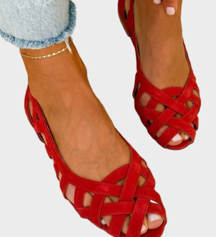 Caterina - Vibrierende Sommer Sandalen Geflochten