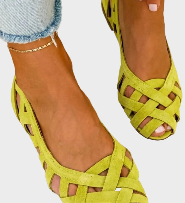 Caterina - Vibrierende Sommer Sandalen Geflochten