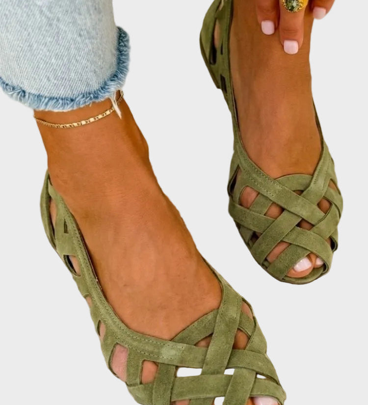 Caterina - Vibrierende Sommer Sandalen Geflochten