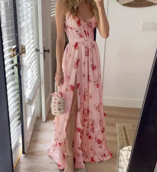Sónia - Midi-Kleid mit floralem Muster