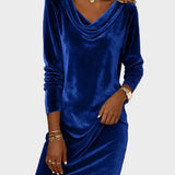 Frosina - Lockeres Samtkleid