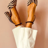 Zebrina™ - Sandalen mit mittelhohem Absatz im Zebra-Muster