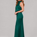 Nopal | Ärmelloses Midi-Kleid mit drapiertem Hals