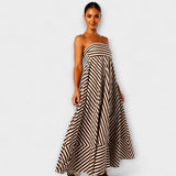 Nocturnal Charm Rüsch Maxi Kleid