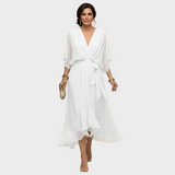 Monica Chiffon - Kleid mit V-Ausschnitt