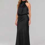 Nopal | Ärmelloses Midi-Kleid mit drapiertem Hals
