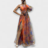 Minna – Asymmetrisches Amelie-Maxikleid