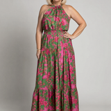 Rowen | Drapiertes Halter-Midi-Kleid