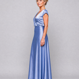 Samouse | Maxikleid mit Wickeloberteil und kurzen Ärmeln