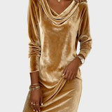 Frosina - Lockeres Samtkleid