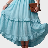 Katia - Maxikleid mit Halter und Rüschen