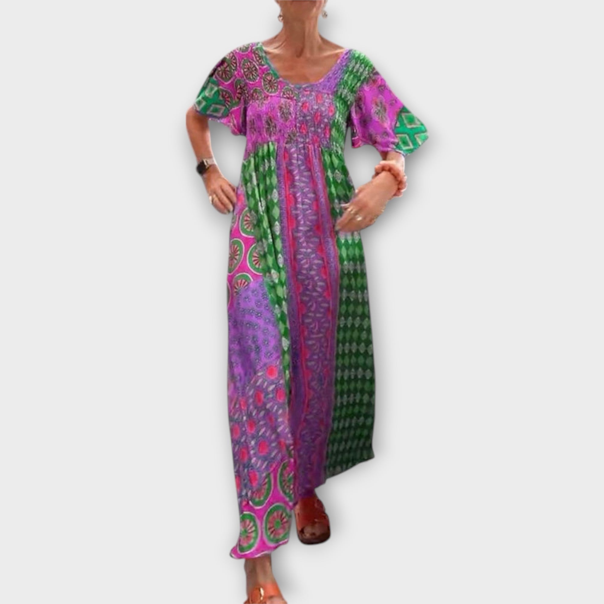 Melania - Lebhaftes Boho-Kleid