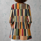 Chloé | Lange Bluse aus Leinen mit mehrfarbigen Streifen
