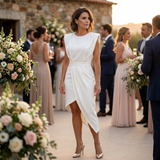 Maja - Asymmetrisches Kleid mit Strukturierten Schultern
