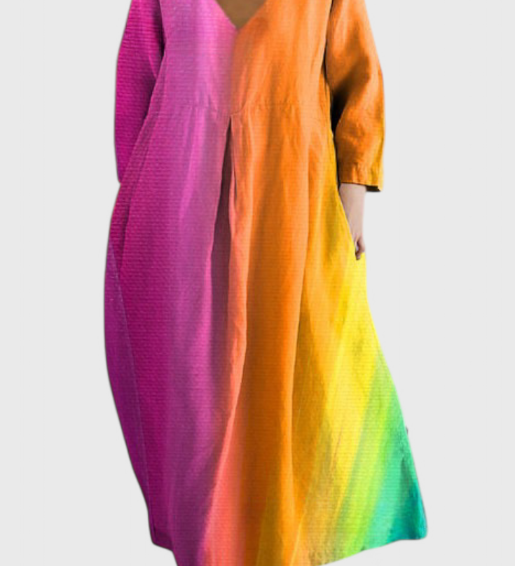 Ana - Fliessendes Kleid mit Muster