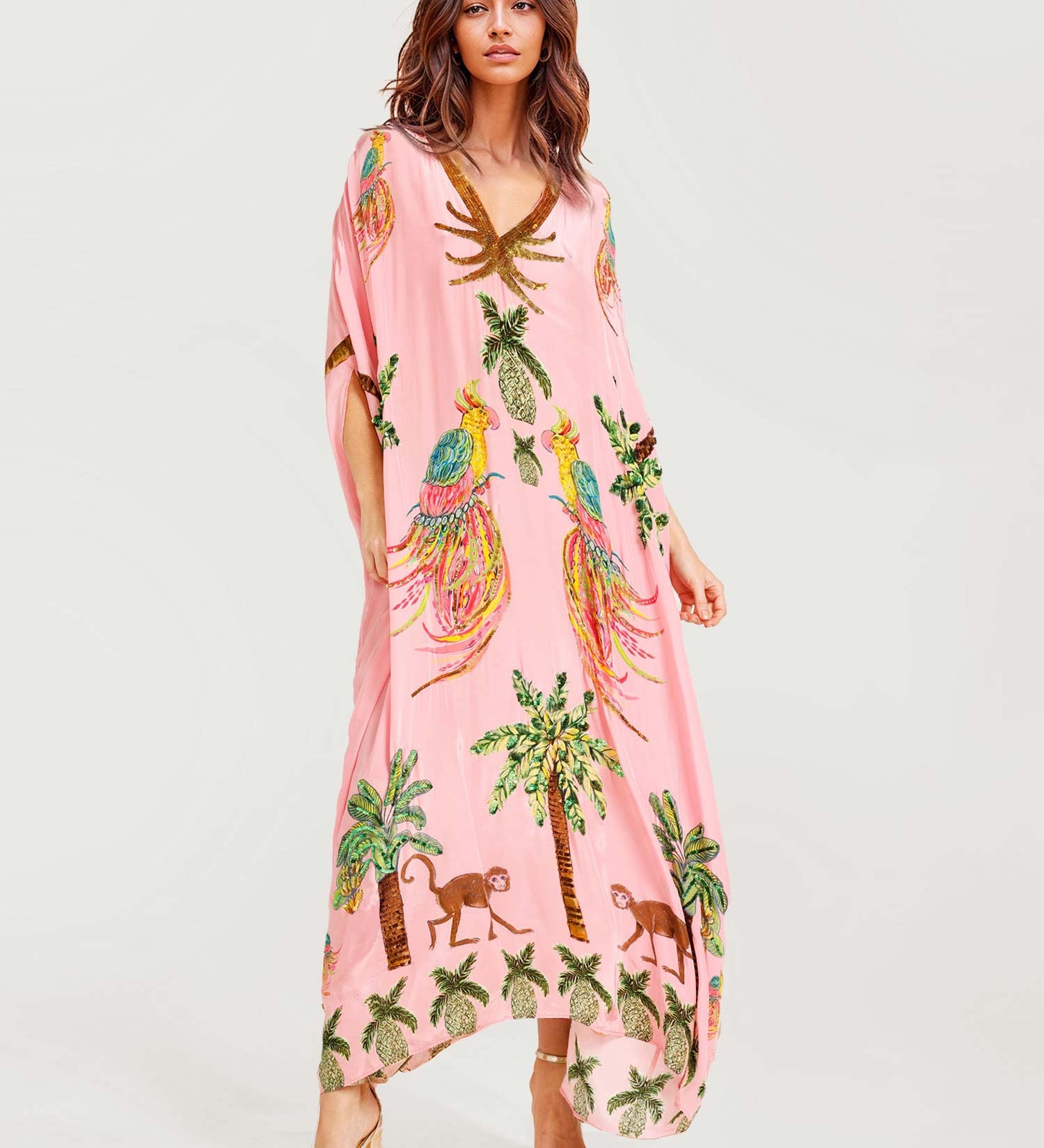 Alessandra - Langes gemustertes Kleid