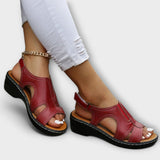 Christina - Orthopädische Ledersandalen mit komfortablem Absatz