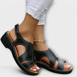 Christina - Orthopädische Ledersandalen mit komfortablem Absatz