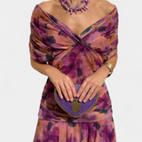 Magda - Langes Blumenkleid mit V-Ausschnitt