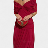 Magda - Langes Blumenkleid mit V-Ausschnitt