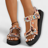 Sommerliche Flache Damen Sandalen aus Hanfseil