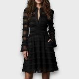 Paulina – Durchsichtiges Midi-Kleid mit Fransen