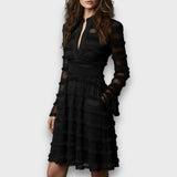 Paulina – Durchsichtiges Midi-Kleid mit Fransen