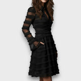 Paulina – Durchsichtiges Midi-Kleid mit Fransen