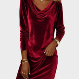 Frosina - Lockeres Samtkleid