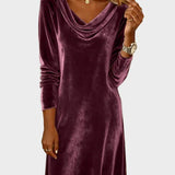 Frosina - Lockeres Samtkleid