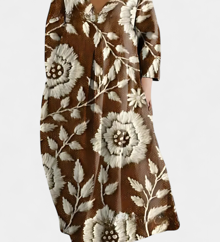 Ana - Fliessendes Kleid mit Muster