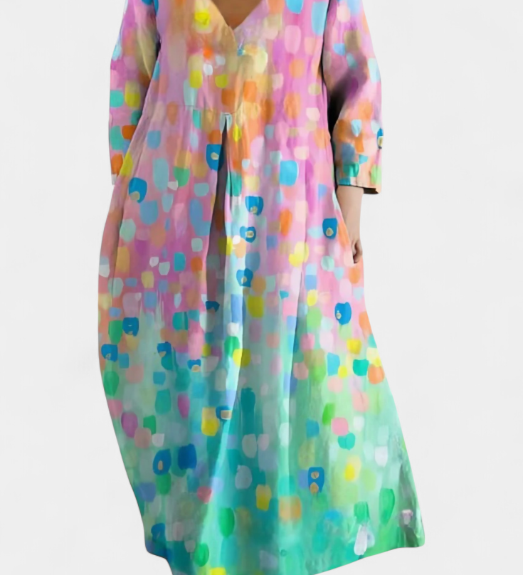 Ana - Fliessendes Kleid mit Muster