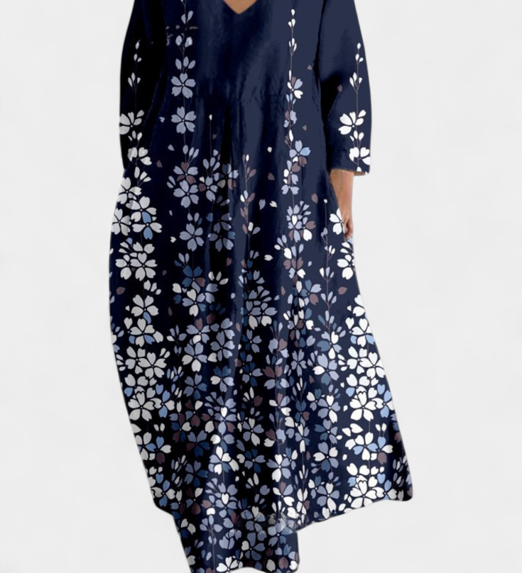 Ana - Fliessendes Kleid mit Muster