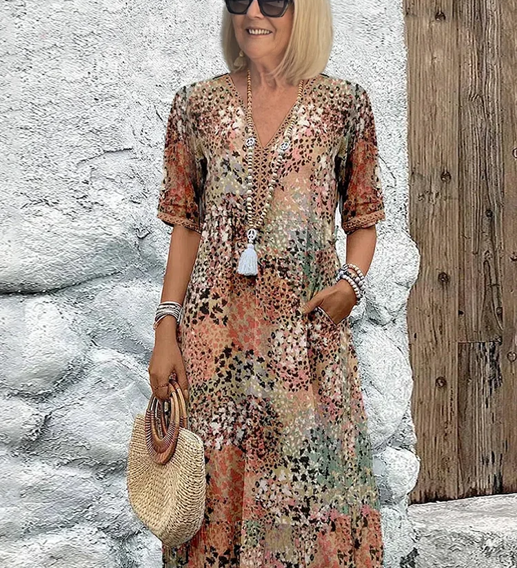 Lia - Damen Midi Kleid