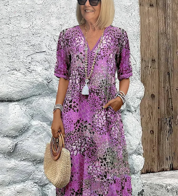 Lia - Damen Midi Kleid