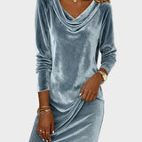 Frosina - Lockeres Samtkleid