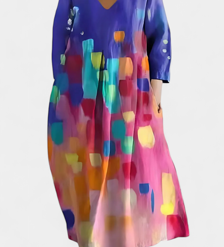 Ana - Fliessendes Kleid mit Muster