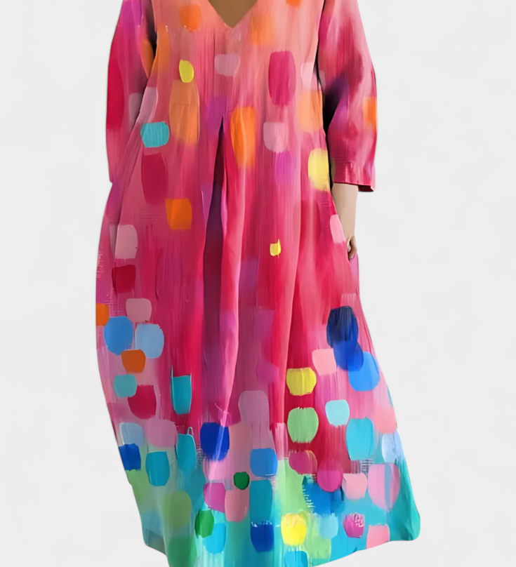Ana - Fliessendes Kleid mit Muster