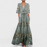 Rute - Elegantes maxikleid mit floralem Muster